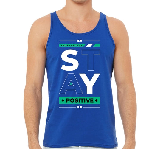 Mens Fitness Tank Top Graphic T-shirt Stay Positive