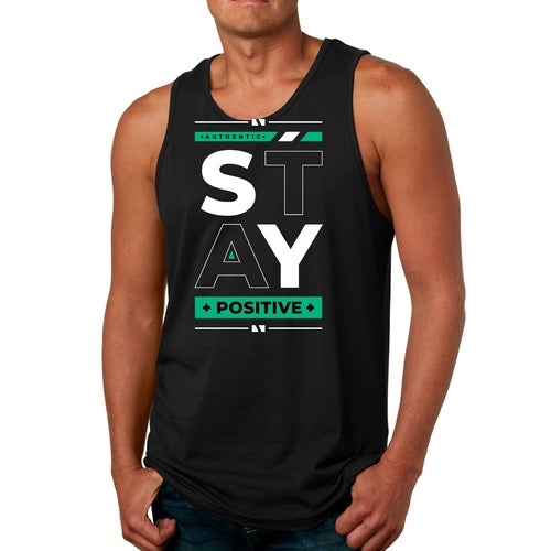 Mens Fitness Tank Top Graphic T-shirt Stay Positive