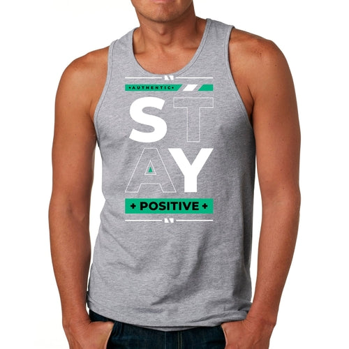 Mens Fitness Tank Top Graphic T-shirt Stay Positive