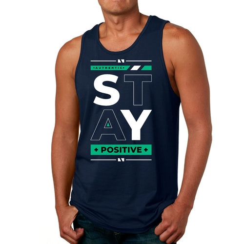 Mens Fitness Tank Top Graphic T-shirt Stay Positive