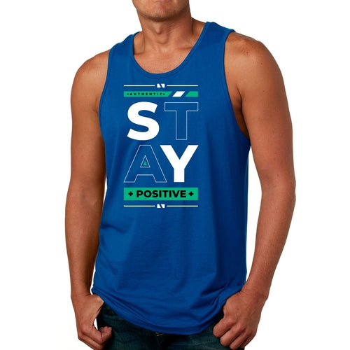 Mens Fitness Tank Top Graphic T-shirt Stay Positive